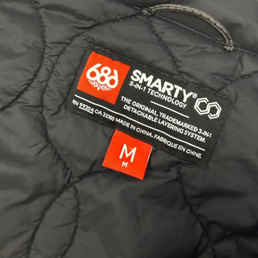 686 Smarty Quilted Fleece Jacket 3-in-1 Layering‎ System Women's Medium